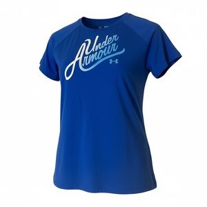 Under Armour Vibrant Blue Tee, Youth XL, Loose Fit, Heat Gear